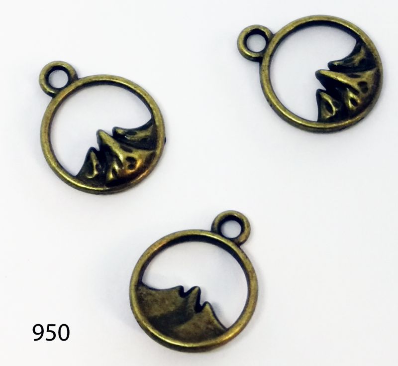 Kreativartikel.ch Berge Anhänger ca. 11mm 645 7247 950
