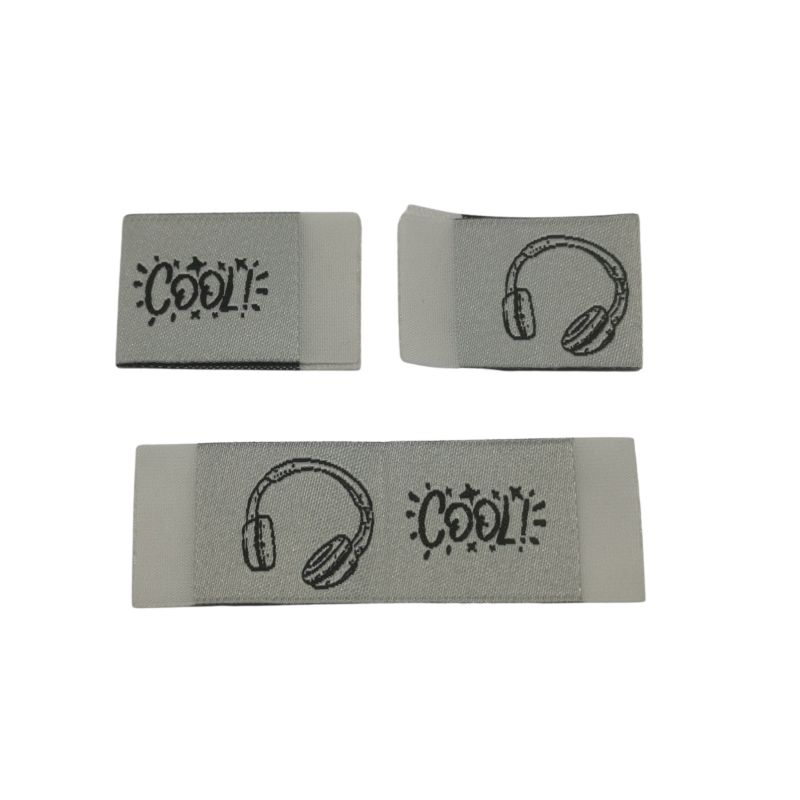 Kreativartikel.ch Weblabel mit annähkante Kopfhörer Cool 20 x 30mm offen 630 9928 000