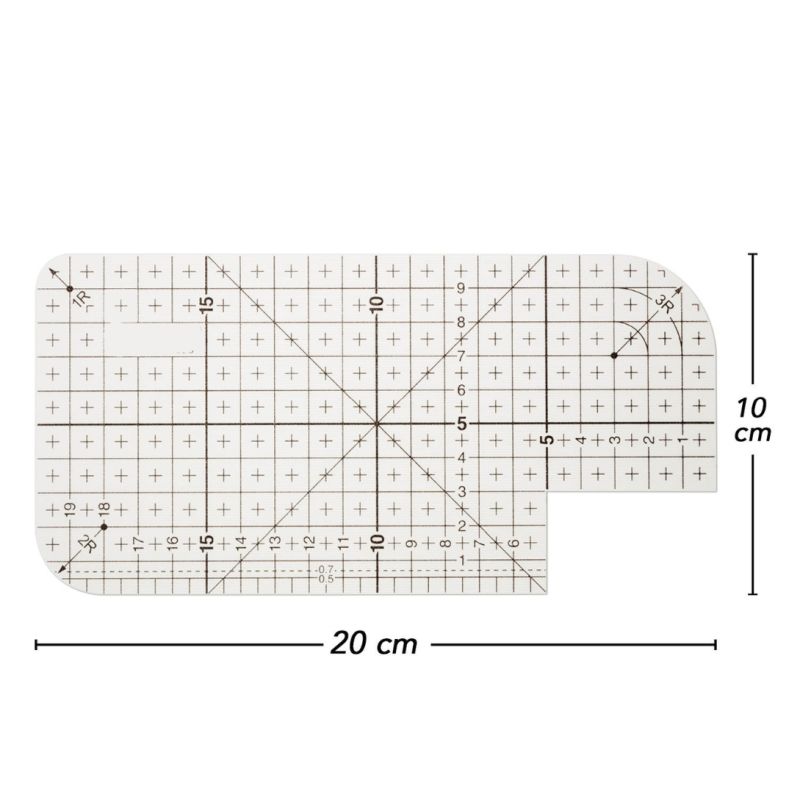 Kreativartikel.ch Bügellineal 10 x 30cm 646 1030 000 abmessungen