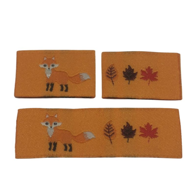 5er Set Kreativartikel.ch Weblabel Fuchs Herbstblätter 15 x 23mm 630 2230 000 offen