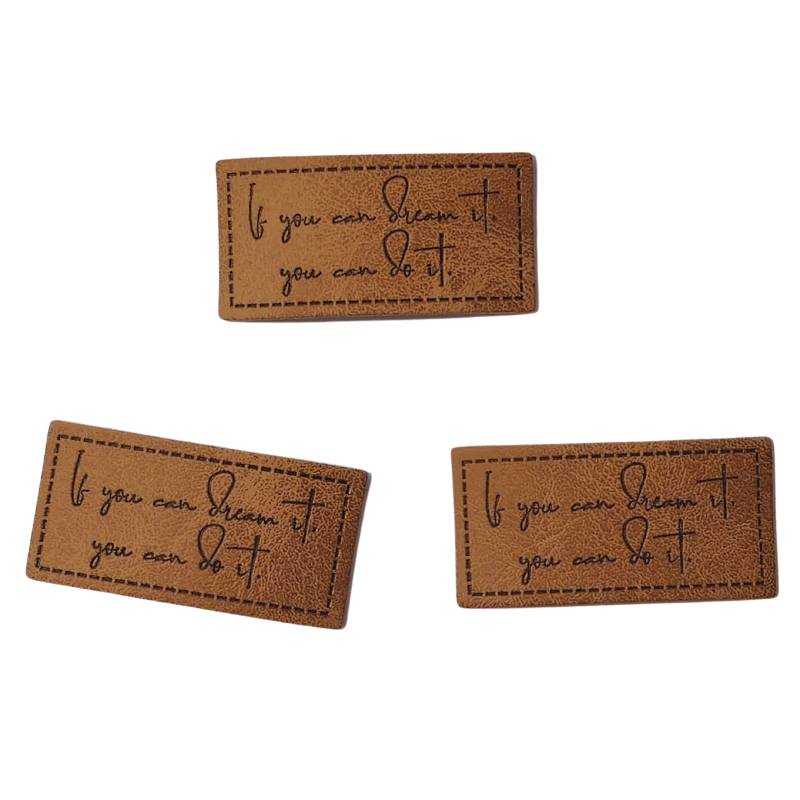 Kreativartikel.ch Kunstleder Label 4 x 2 cm if you can dream it, you can do it 629 3441 000 mehrere