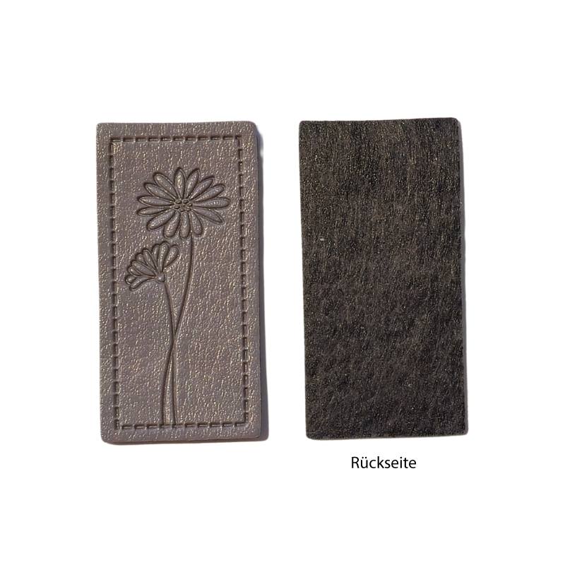 Kreativartikel.ch Kunstleder Label 4 x 2 cm Blüemli 629 3440 000 Rückseite