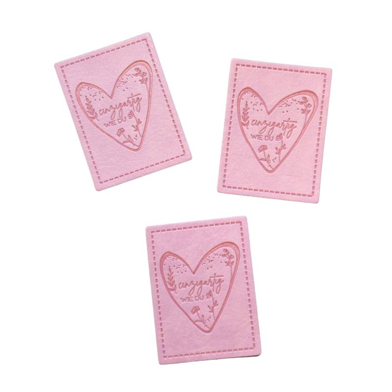 Kreativartikel.ch Kunstleder Label 4 x 3 cm Einzigartig wie du 629 3457 000 mehrere