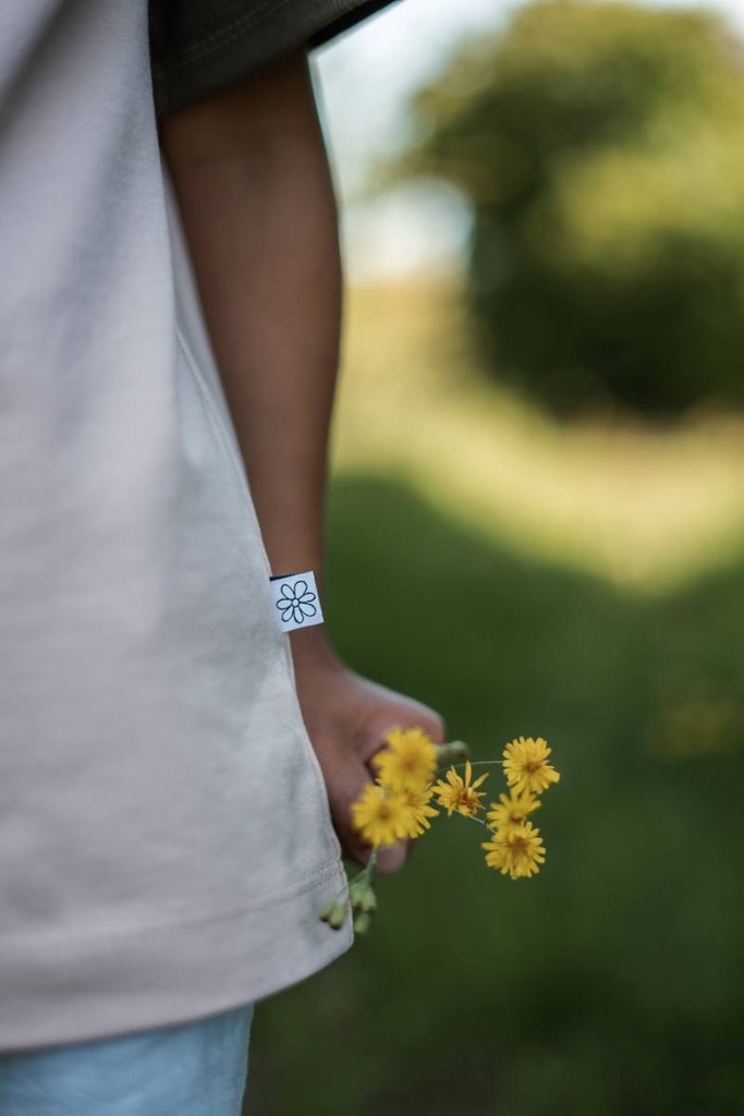 Weblabel Blume zum Einnähen 15 x 22 mm Je_hodesign