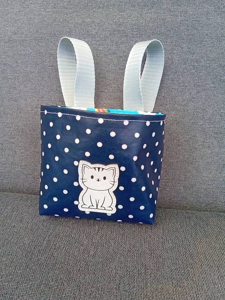 "Katze" Reflektierendes Kunstleder Label 5 x 3.5cm Sonja_Homemade