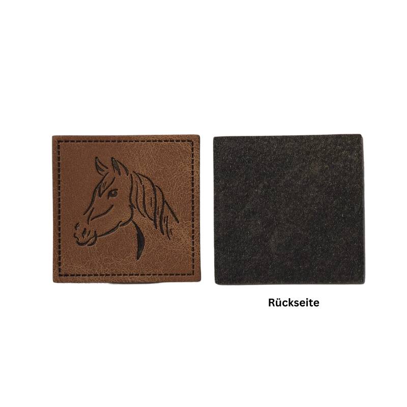 Kreativartikel.ch Kunstleder Label 4 x 4 cm Pferd 629 3452 000 Rückseite
