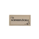 Kreativartikel.ch Kunsteleder Label 4 x 2 cm Schneeflöckli 629 3450 000