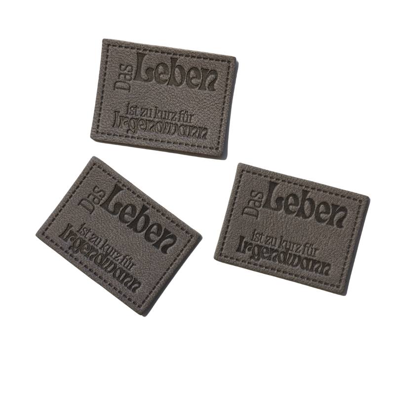 Kreativartikel.ch Kunstleder Label 4 x 3 cm Das Leben ist zu kurz für Irgendwann 629 3459 000 mehrere