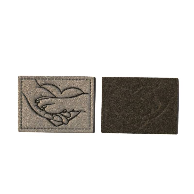 Kreativartikel.ch Kunsteleder Label 4.5 x 3.5 cm Hundeliebe 629 3463 000 Rückseite