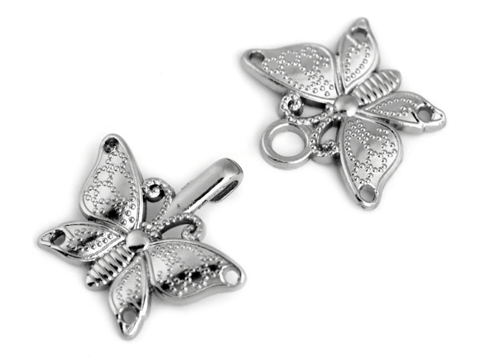 [221 2336 990] Schmetterling Verschluss (Silber)