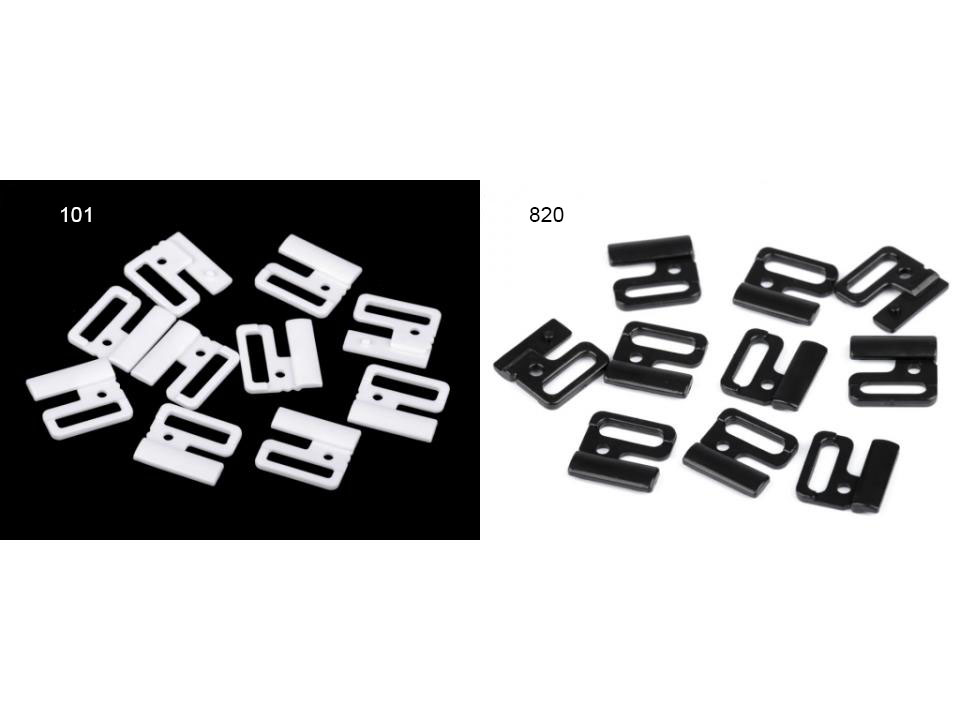 [228 2020 820] Bikini Verschluss aus Kunststoff 20mm (Schwarz)