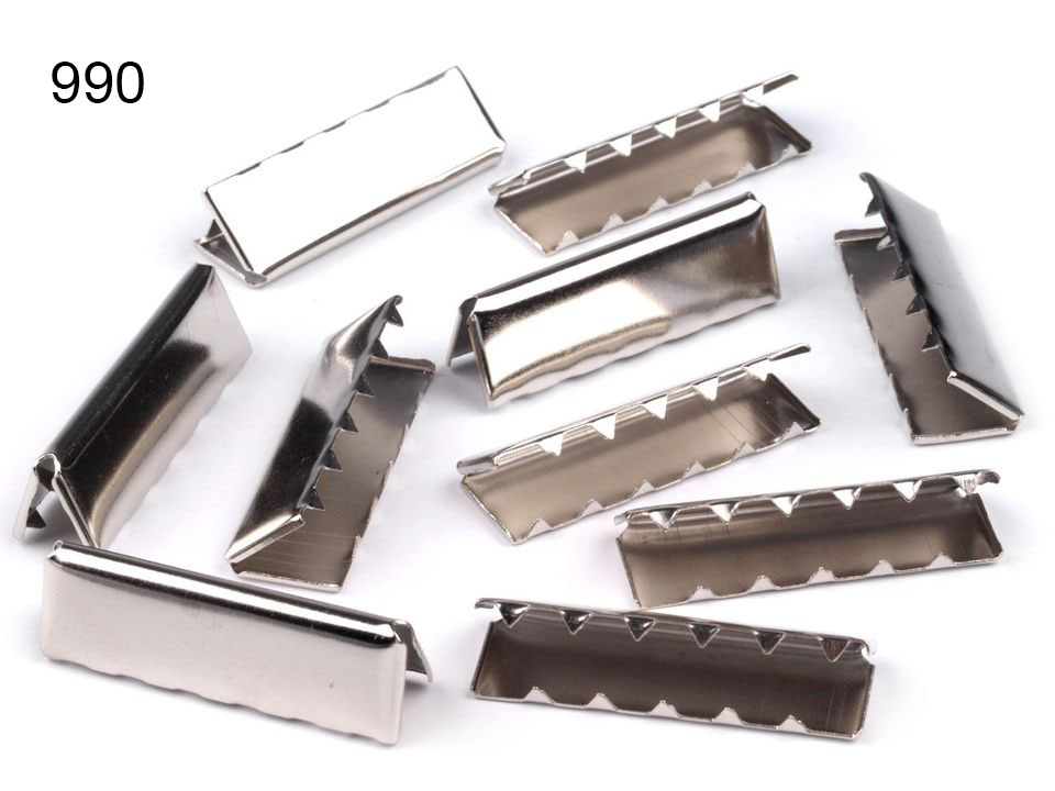 [610 4040 990] Endstück aus Metall 40 mm - Diverse Farben (Silber)