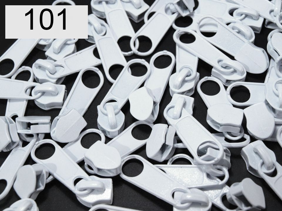 [180 1505 101] Zipper (Schieber) 5 mm (101 Weiss)