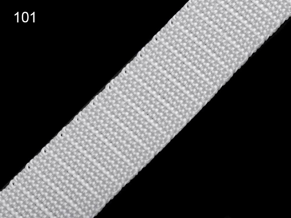 [720 2011 101] Gurtband 20mm (Stärke 1.1mm) (101 Weiss)
