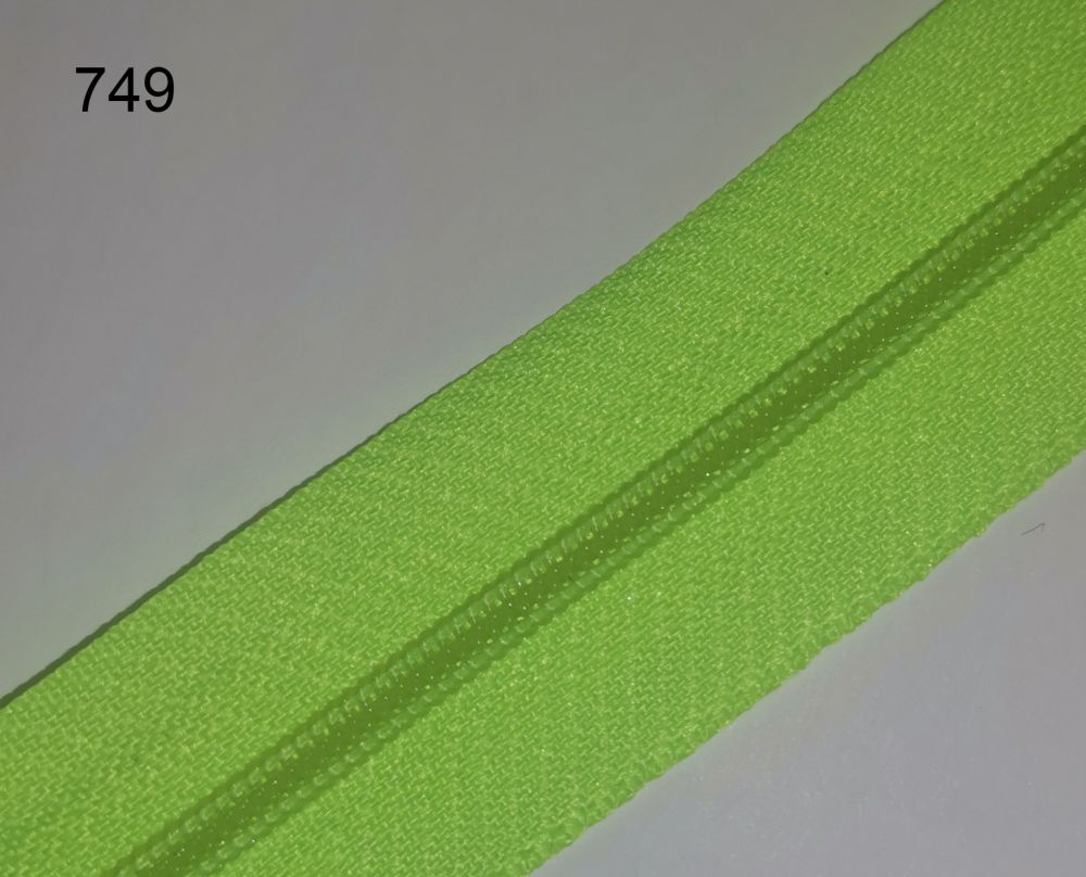 [100 1103 749] Endlosreissverschluss 3mm Neon (749 Neon Lime)