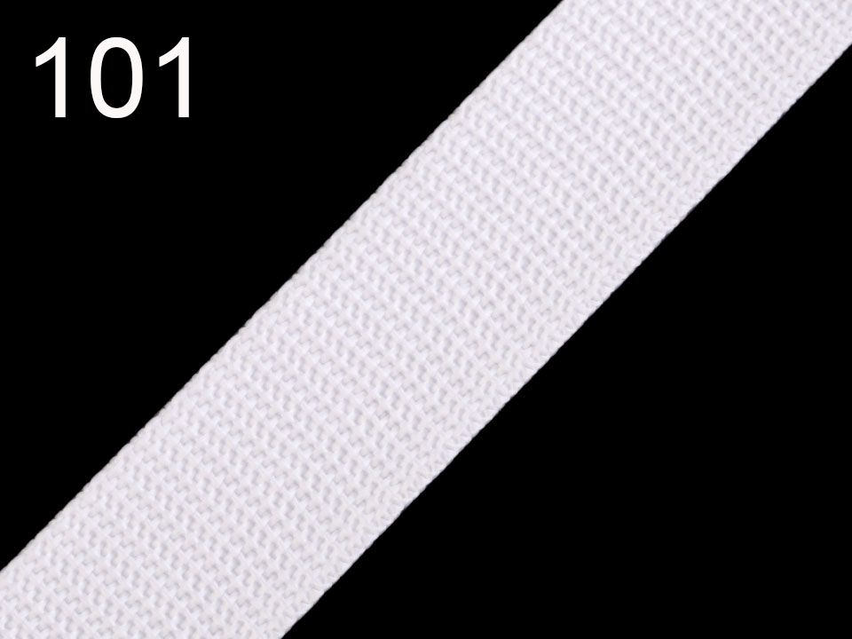 [725 2513 101] Gurtband 25mm (Stärke 1.3mm) (101 Weiss)