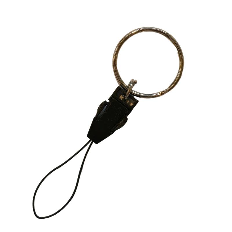 [211 4545 820] Steckschnalle klein schwarz mit Schnur und Ring