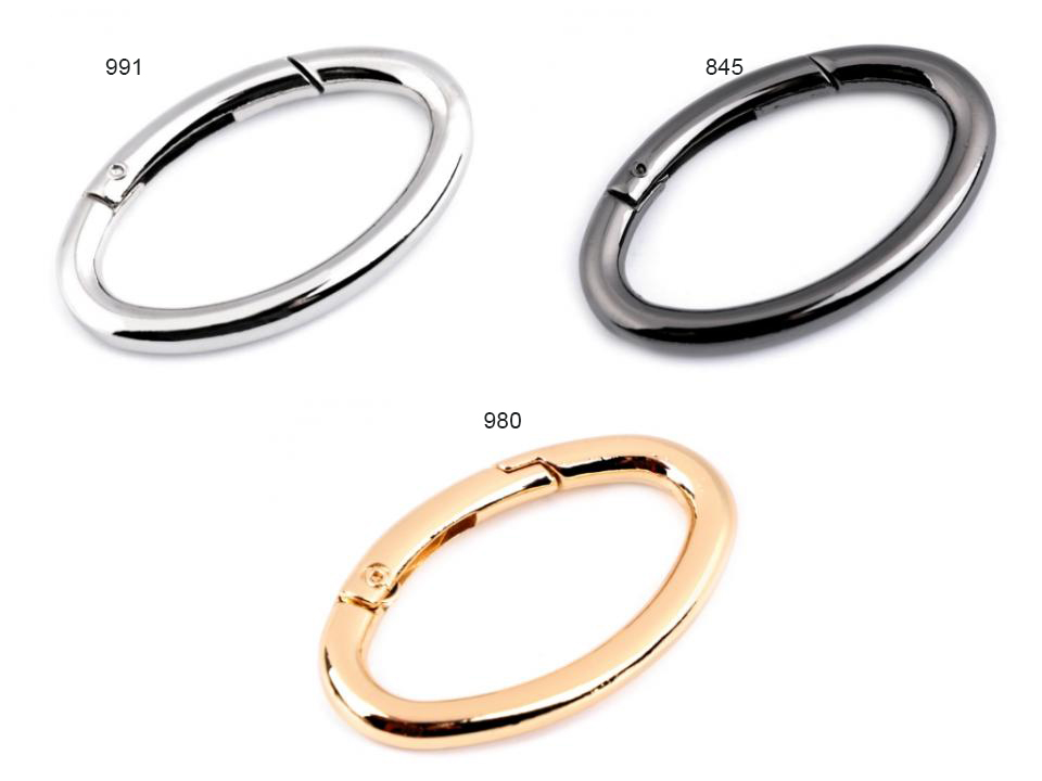 [616 1948 991] Karabiner Oval 20x38mm (Silber)