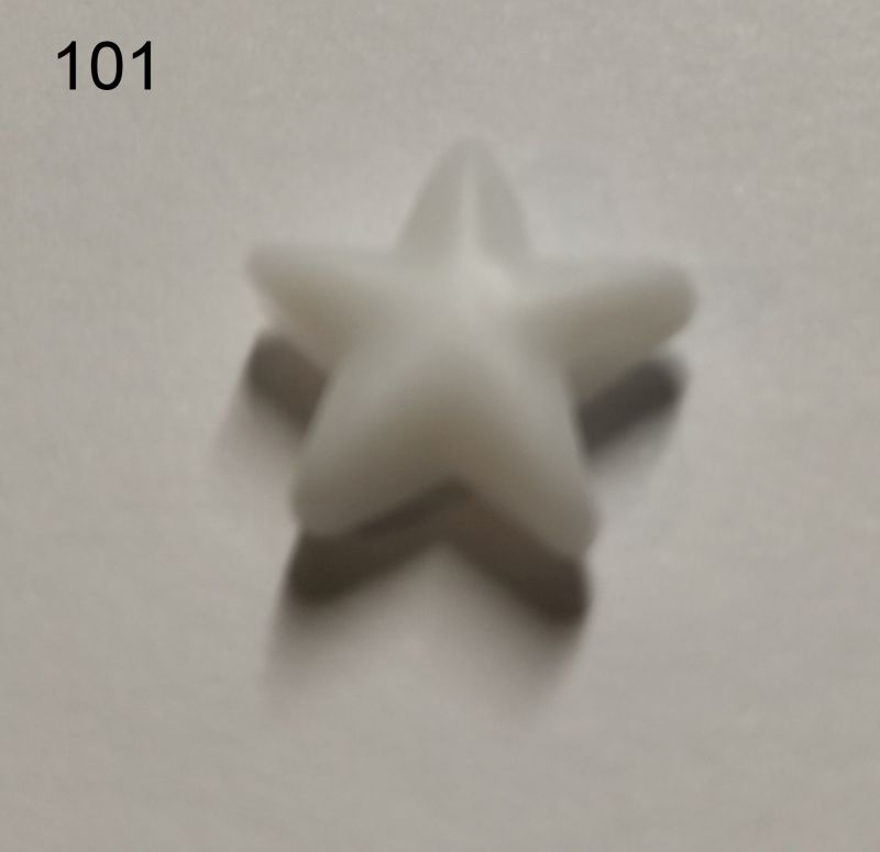 [689 3478 101] Silikonstopper Stern ca. 11mm (101 Weiss)