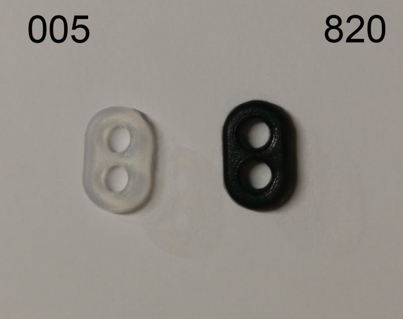 [689 1006 820] Silikonstopper länglich ca. 11mm x 7mm (820 Schwarz)