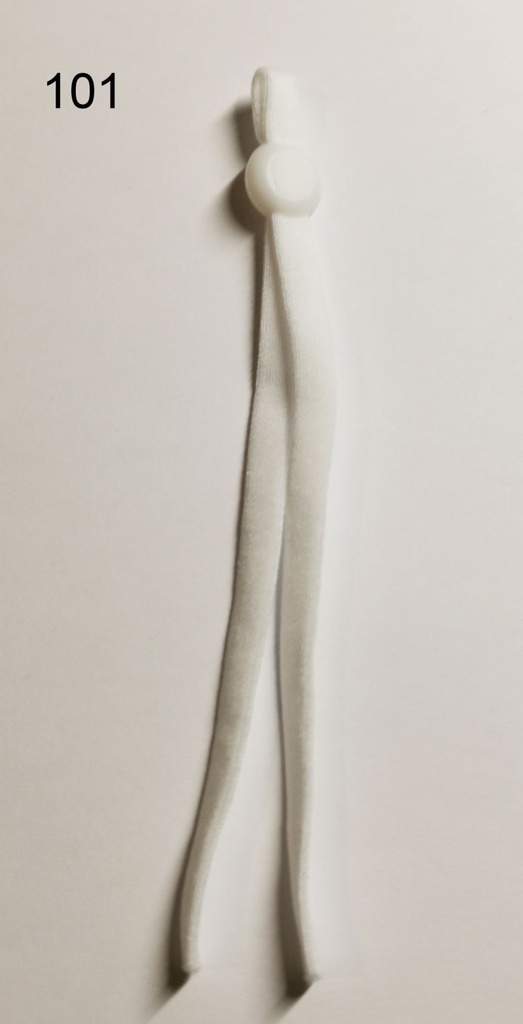 [689 0411 101] Elastik / Gummi mit Silikonstopper (101 Weiss)