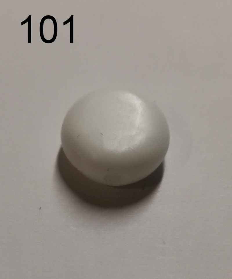 [689 4848 101] Silikonstopper rund/flach Ø10mm (101 Weiss)