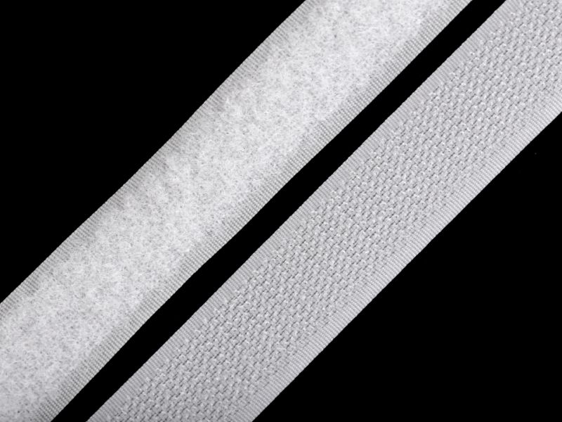 [270 5525 101] Klettverschluss zum annähen 25mm (101 Weiss)