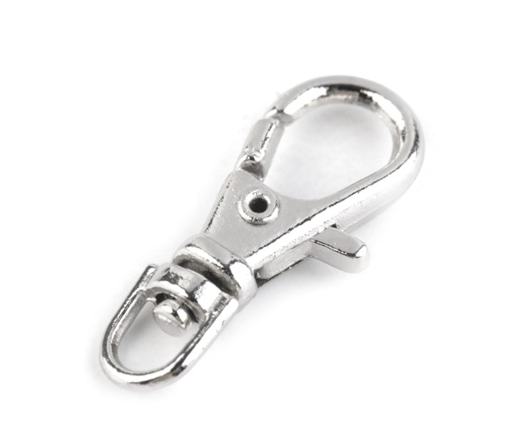 [616 1126 990] Karabiner mit 4mm Durchzug (990 Silber)