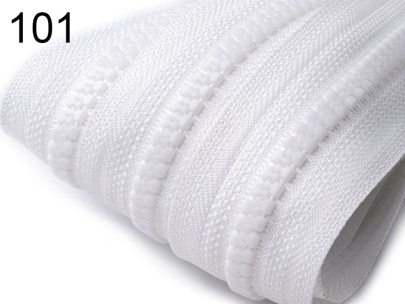 [100 2305 101] Endlosreissverschluss 5mm grob (101 Weiss)