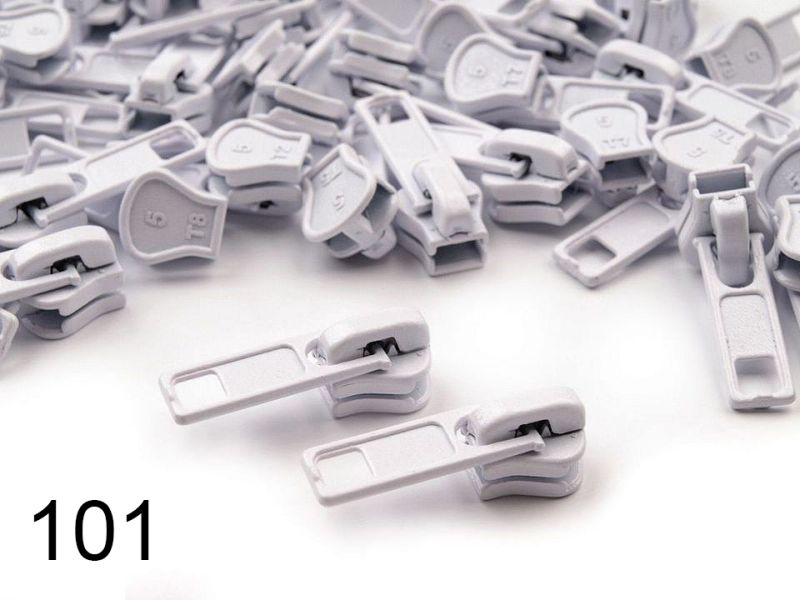 [180 4635 101] Zipper (Schieber) 5 mm grob (101 Weiss)