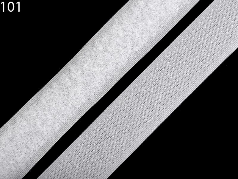 [270 5520 101] Klettverschluss zum annähen 20mm (101 Weiss)