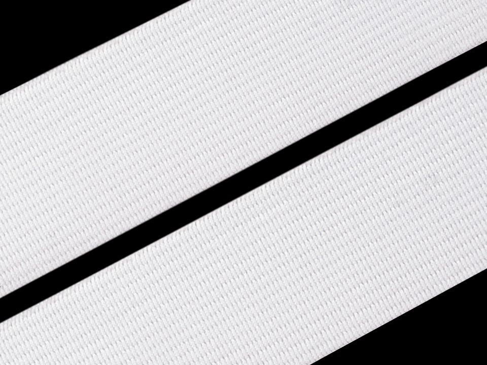 [361 3030 101] Gummiband 30mm gewebt (101 Weiss)