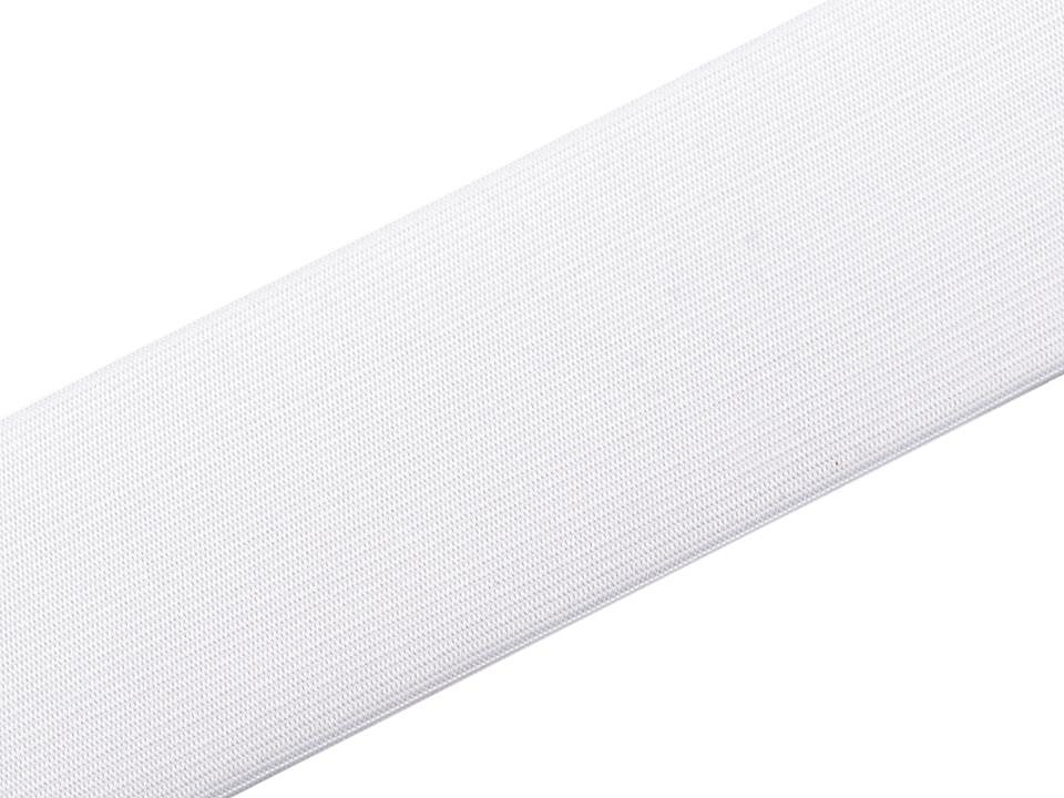[361 4040  101] Gummiband 40mm gewebt - Diverse Farben (101 Weiss)