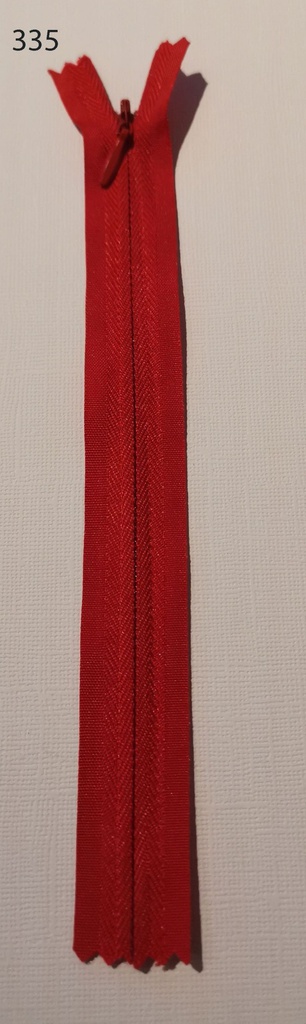 [150 6918 335] Reissverschluss nicht teilbar verdeckt 18cm (335 Rot)