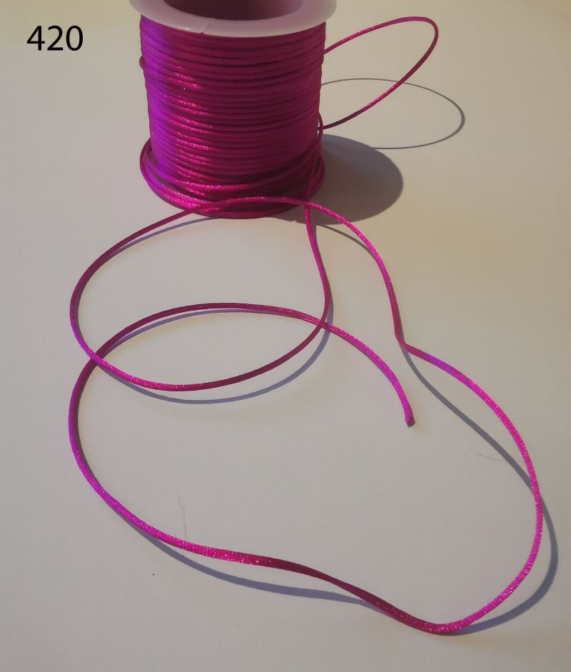 [370 4501 420] Satinschnur Ø1 mm (420 Pink)