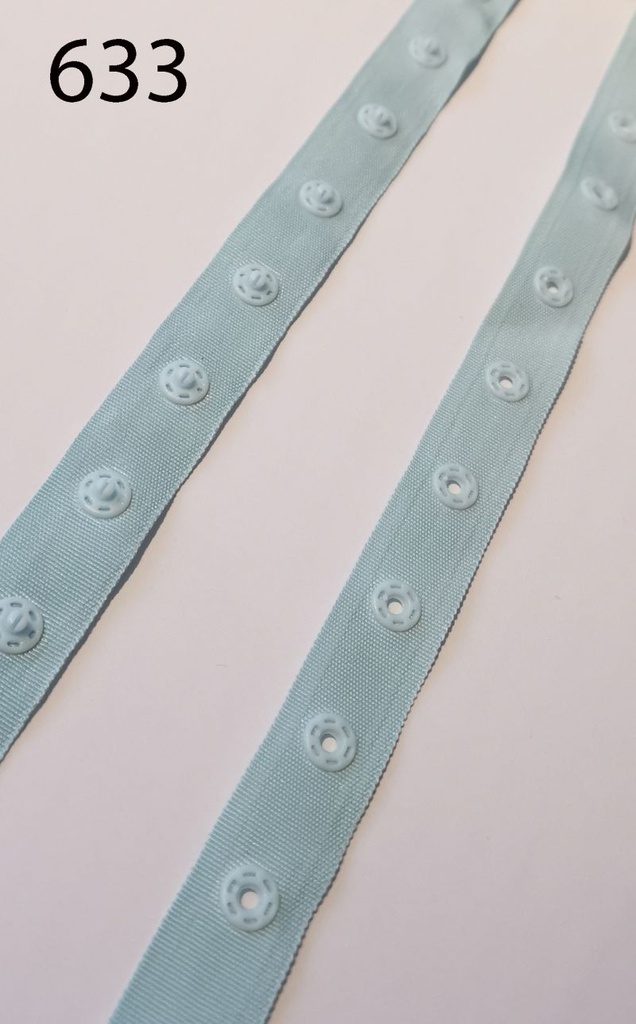 [321 2455 633] Druckknopfband 18 mm - Nur solange Vorrat (633 Hellblau)