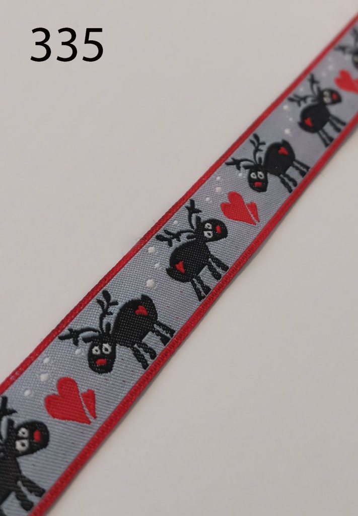 [371 4265 335] Webband Elche ca. 16mm (335 Rot)