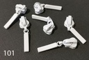 Zipper (Schieber) 5 mm mit Anhänger grob - Diverse Farben