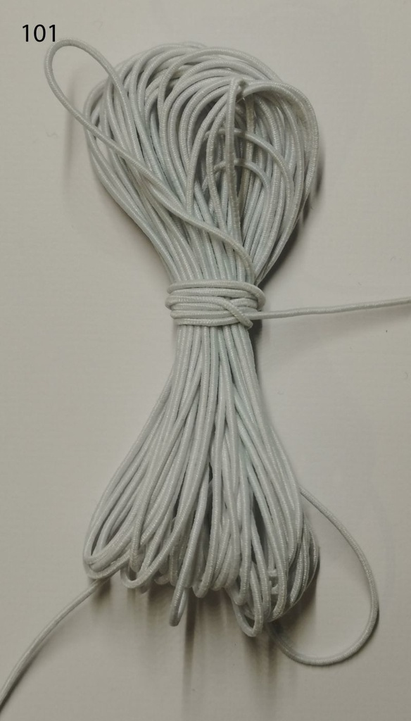 [360 0512 101] 5m Gummikordel 1.2mm (101 Weiss)