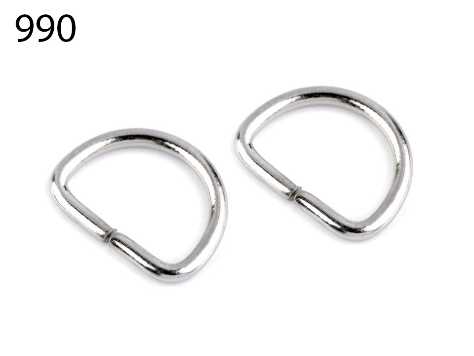 [621 2020 990] D-Ring 20mm (990 Silber)