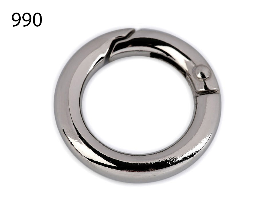 [616 3318 990] Karabiner Ring Ø 18mm - Diverse Farben (990 Silber)