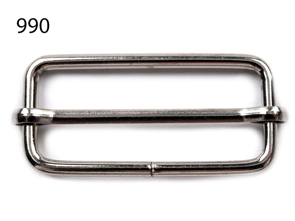 [623 8840 990] Gurtverschieber / Leiterschnalle für 40 mm Bänder (990 Silber)