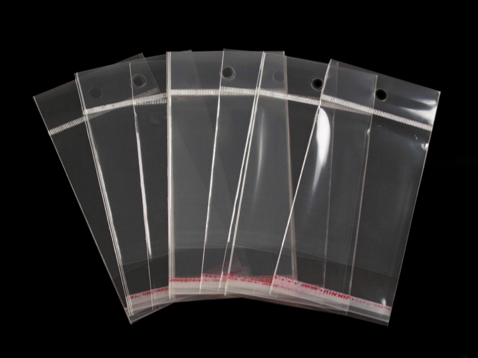 [921 0709 001] 100er Pack Cellophanbeutel mit Klebestreifen  7 x 9 cm