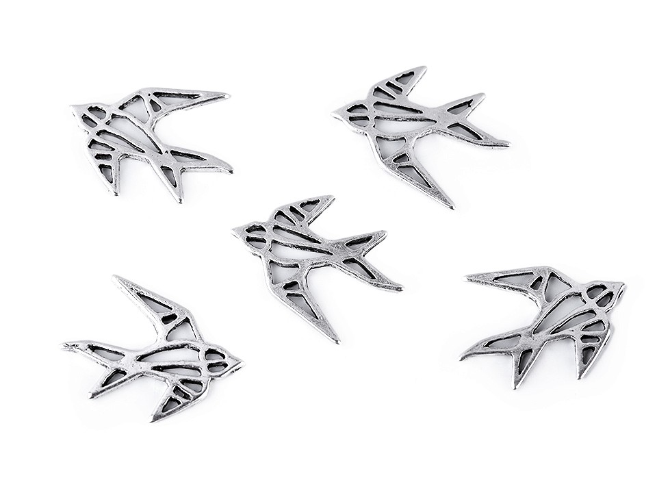 [645 4289 990] Metallverzierung Origami Herz, Elefant, Schiff und Vogel (Vogel)