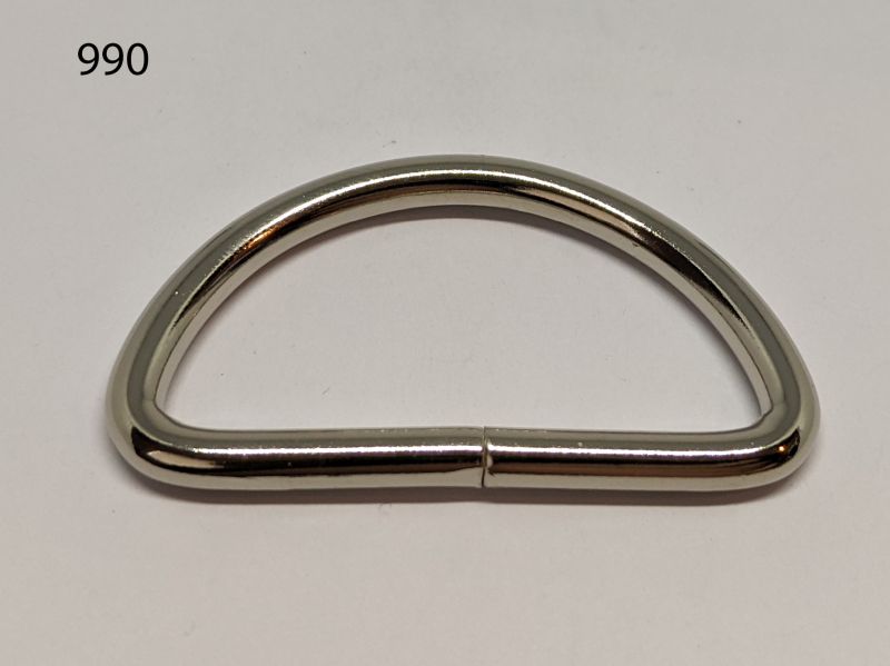 [621 7139 990] D-Ring 39mm (Dicke 4mm) - Diverse Farben (990 Silber)
