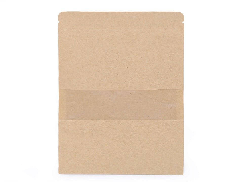 [927 1825 761] Papierbeutel / Tüte mit Sichtfenster 18 x 25cm