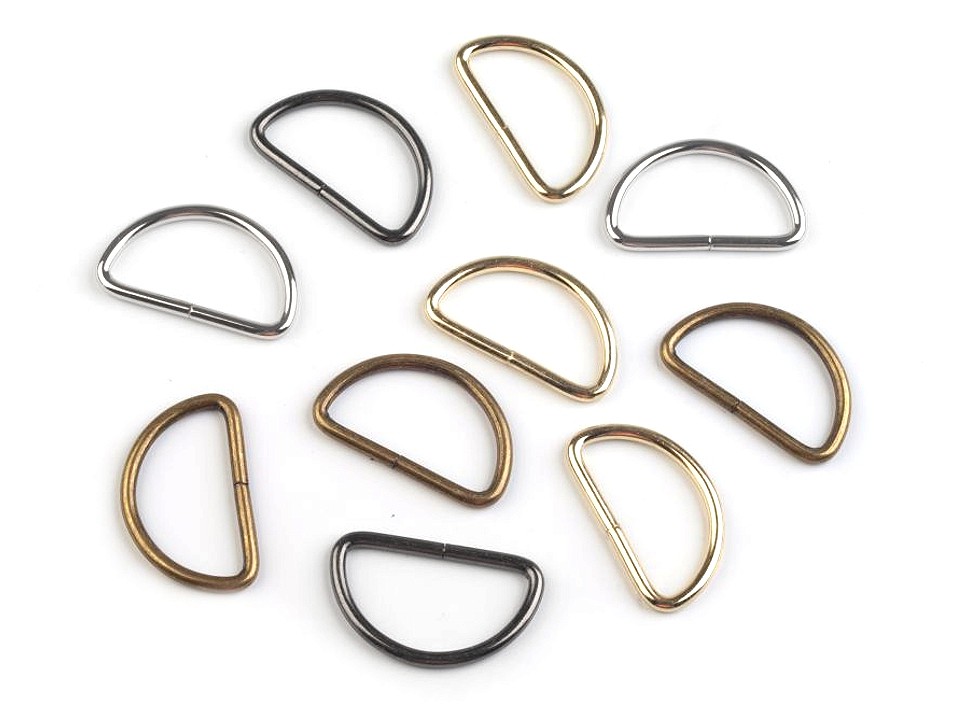 [621 3213 990] 100er Pack D-Ring 32mm (Dicke 3mm) (990 Silber)