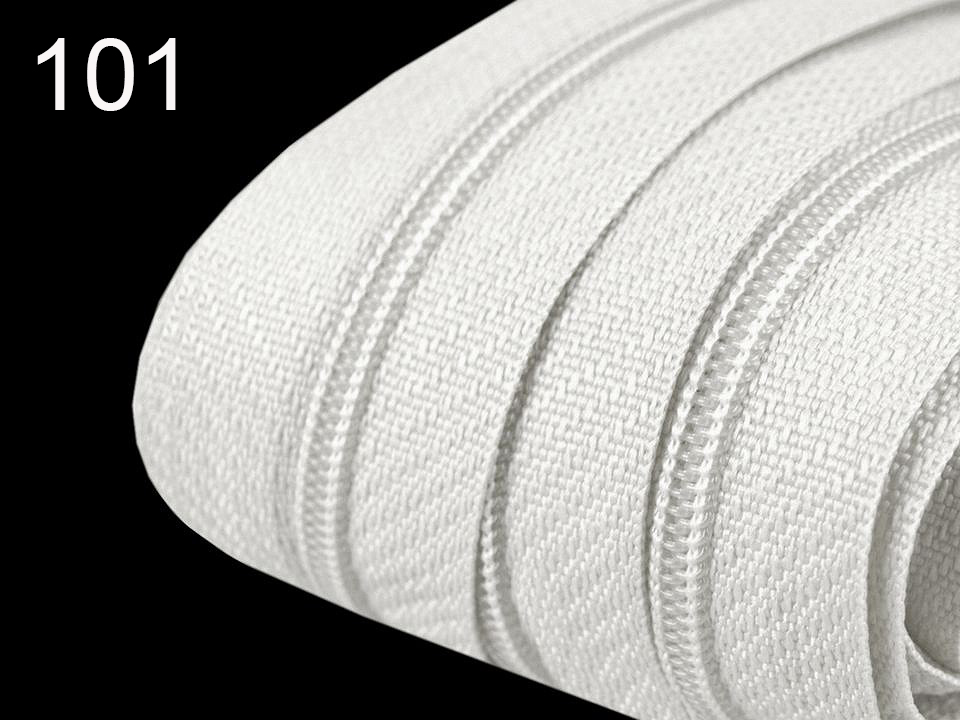 [100 8903 101] 25m Pack Endlosreissverschluss 3mm (101 Weiss)
