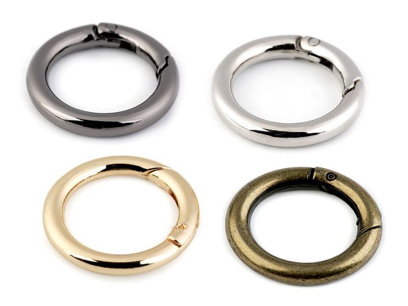[616 3332 990] Karabiner Ring Ø 25 mm (Stärke: ca. 6 mm) (990 Silber)