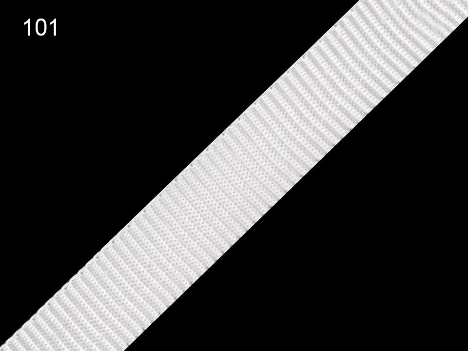 [715 8915 101] 25m Rolle Gurtband 15mm /Stärke 0.75mm) (101 Weiss)